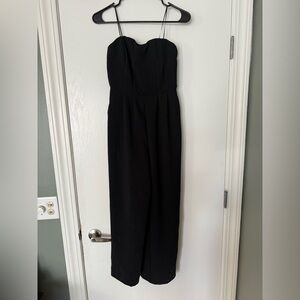 Elegant Black Strapless Jumpsuit